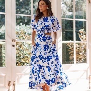 Petal & Pup Blue Floral Maxi Dress